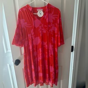 NWT boutique pink and orange tunic dress